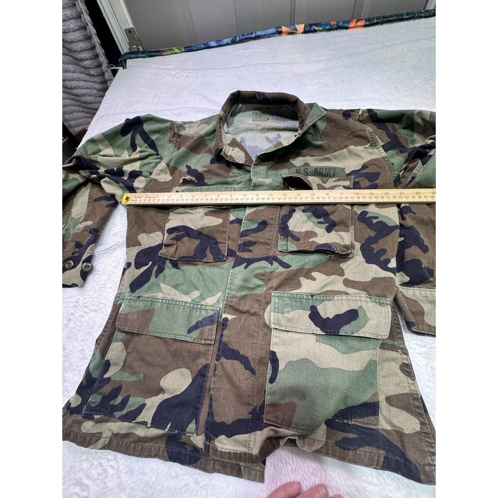 Original Vintage US Army Jacket Ripstop Woodland Camouflage BDU  Small Xtr Shirt - Picture 4 of 8